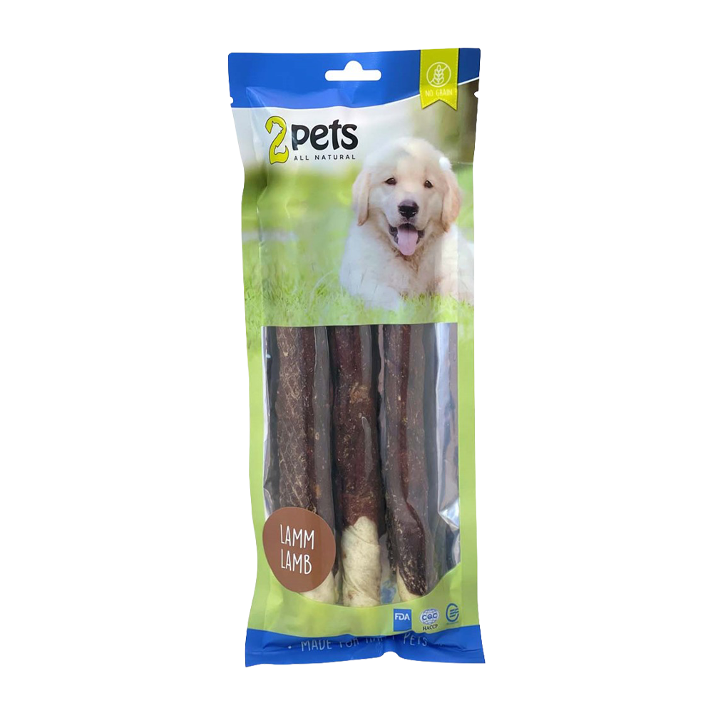 2PETS Tyggefoder M Lam - 28 CM - 3 PAKKER
