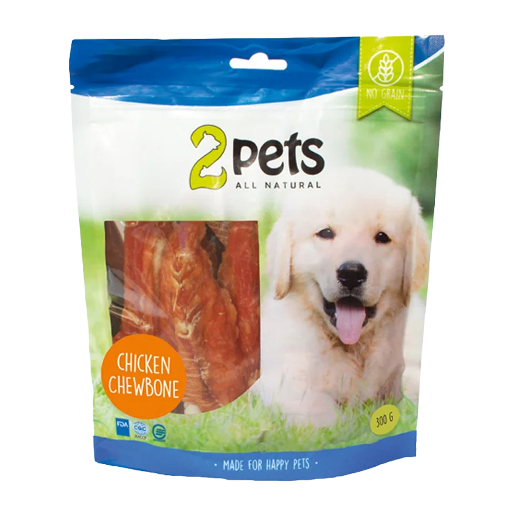 2Pets Hundegodbidder med Kyllingeben - 300 G