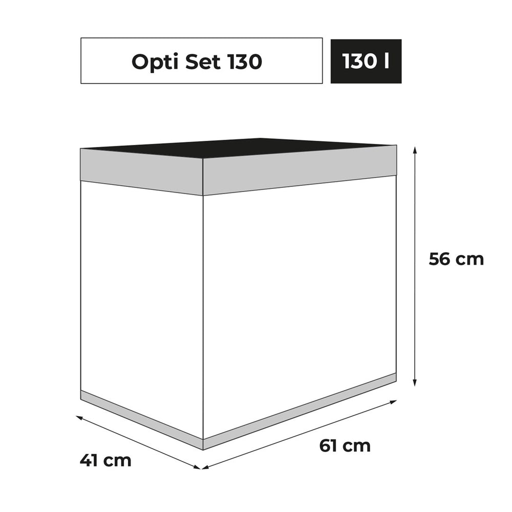 AKVARIUM OPTISET 130 GRÅ 2.0