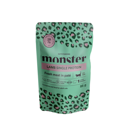 Monster Cat Pouches Voksen Lam 85 g (8-pak)