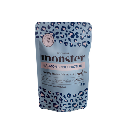 Monster Cat Pouches Adult Salmon - 85 G (8-pak)