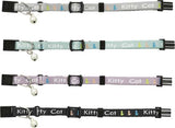 Junior Halsbånd Kitty Cat Lynlås Klokke Elastik Nylon