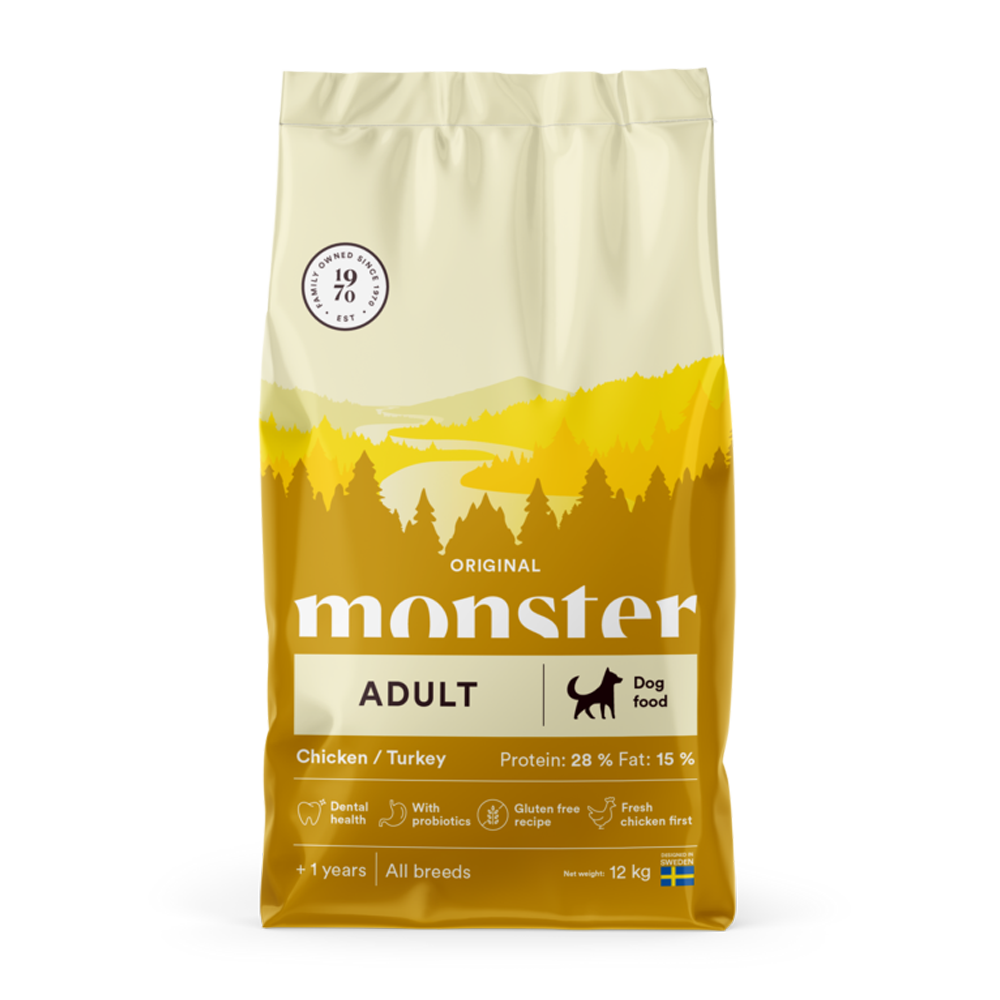 Monster Dog Original Voksen Kylling/Kalkun