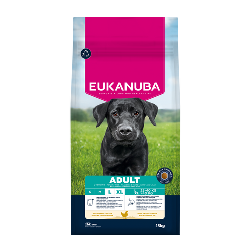 Euk Hundefoder Voksen Stor - 15 KG