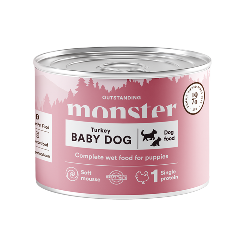 Monster Dog Baby Mousse Glas - 190 G