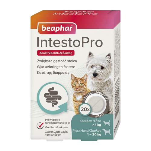 Intestopro Tabletter Hund/Kat - 20 KG