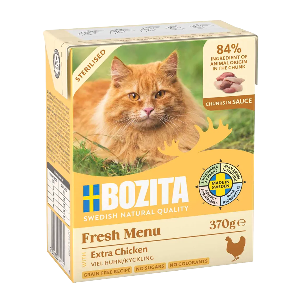 Bozita C Steriliseret Ekstra Kylling I Sauce Tetra - 370 G