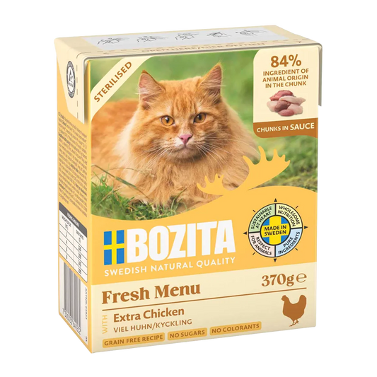 Bozita C Steriliseret Ekstra Kylling I Sauce Tetra - 370 G