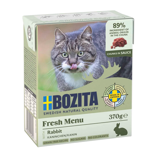BOZITA KATTEPOMMES I SAUCE MED KANIN 370G