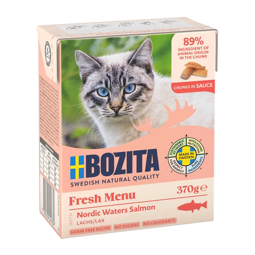 BOZITA KATTEPOMMES FRITES I SAUCE MED LAKS 370G