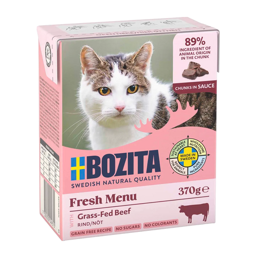 BOZITA KATTEPOMMES FRITES I SAUCE MED OKSEKØD 370G