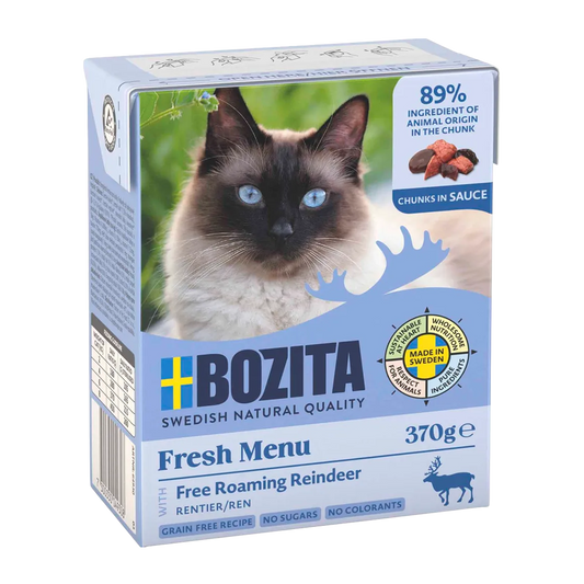 BOZITA KATTEPOMMES FRITES I SAUCE MED REN 370G