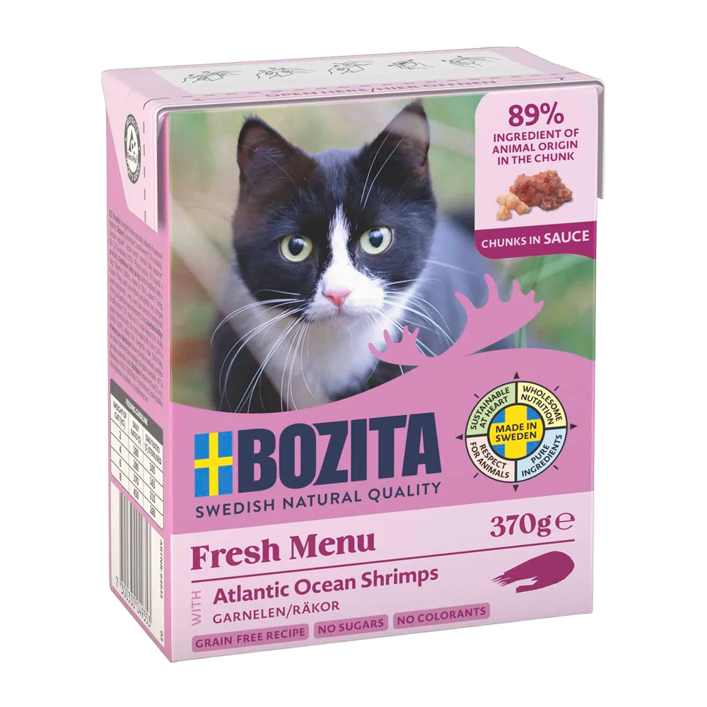 Bozita Bidder i Sauce med Rejer - 370g