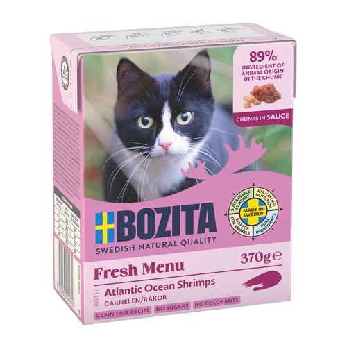 BOZITA KATTEPOMMES FRITES I SAUCE MED REJER 370G