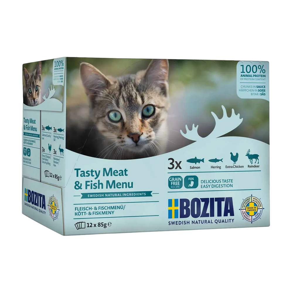 Bozita Feline Meat & Fish i Sauce Multiboks - 1.02KG
