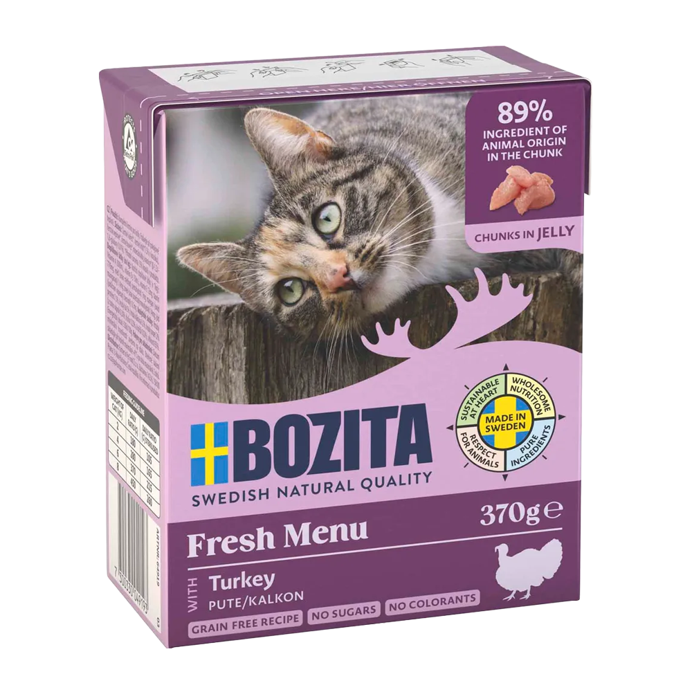 Bozita Stykker i Gelé med Kalkun - 370 G