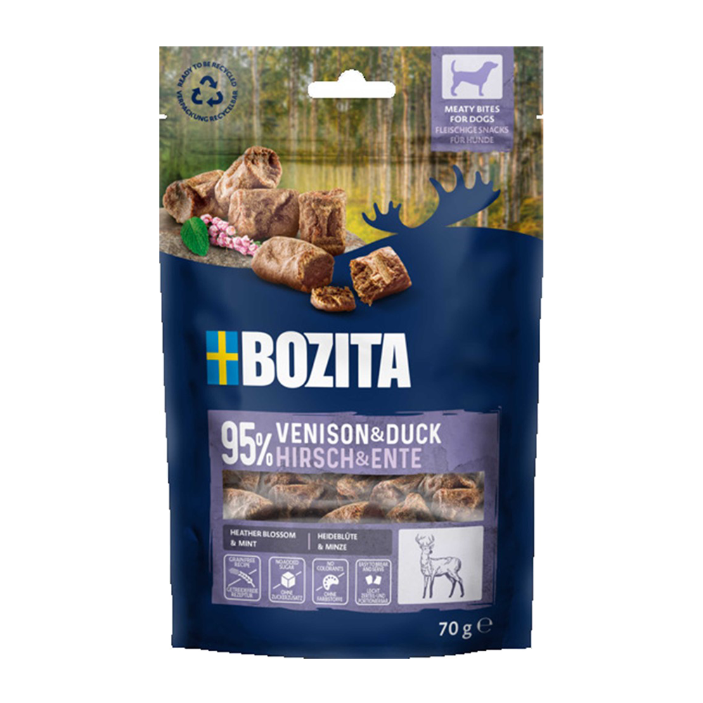 Bozita Snacks Meaty Bites Vildt & And - 70g
