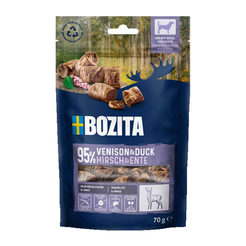 Bozita Snacks Meaty Bites Vildt & And - 70g