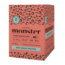 Monster Katteposer Voksen Oksekød 85 g (8-pak)
