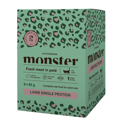 Monster Cat Pouches Voksen Lam 85 g (8-pak)