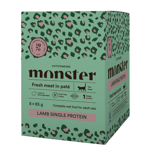 Monster Cat Pouches Voksen Lam 85 g (8-pak)