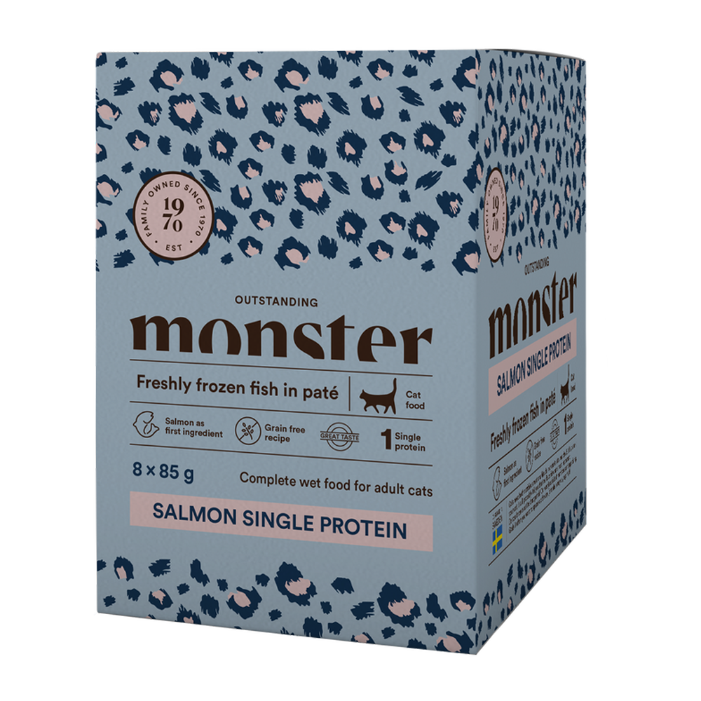 Monster Cat Pouches Adult Salmon - 85 G (8-pak)