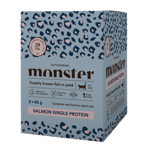 Monster Cat Pouches Voksen Laks 85 g (8-pak)