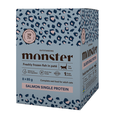 Monster Cat Pouches Adult Salmon - 85 G (8-pak)
