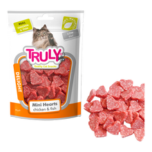 Truly Cat Mini Hearts kylling & fisk - 50 g
