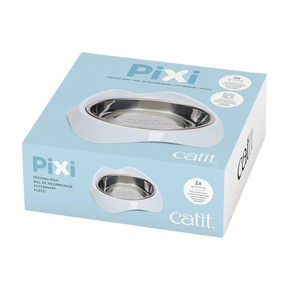 Catit Pixi Skål Rustfrit Stål/Hvid - 200 ML