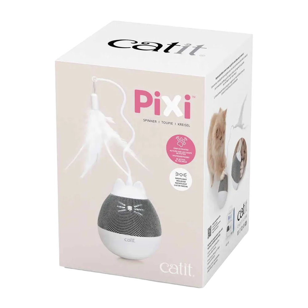Catit Pixi Spinner - Vit & Grå