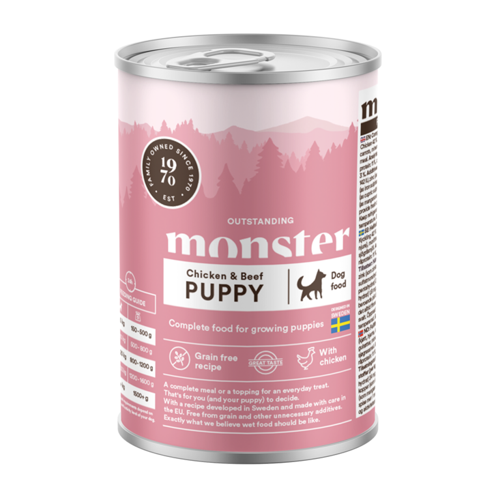 Monster Dog Hvalp Kylling Dåse - 400 G