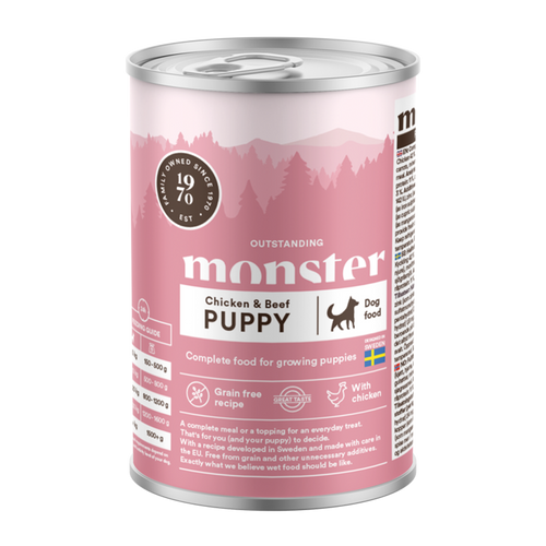 Monster Dog Hvalp Kylling Dåse - 400 G