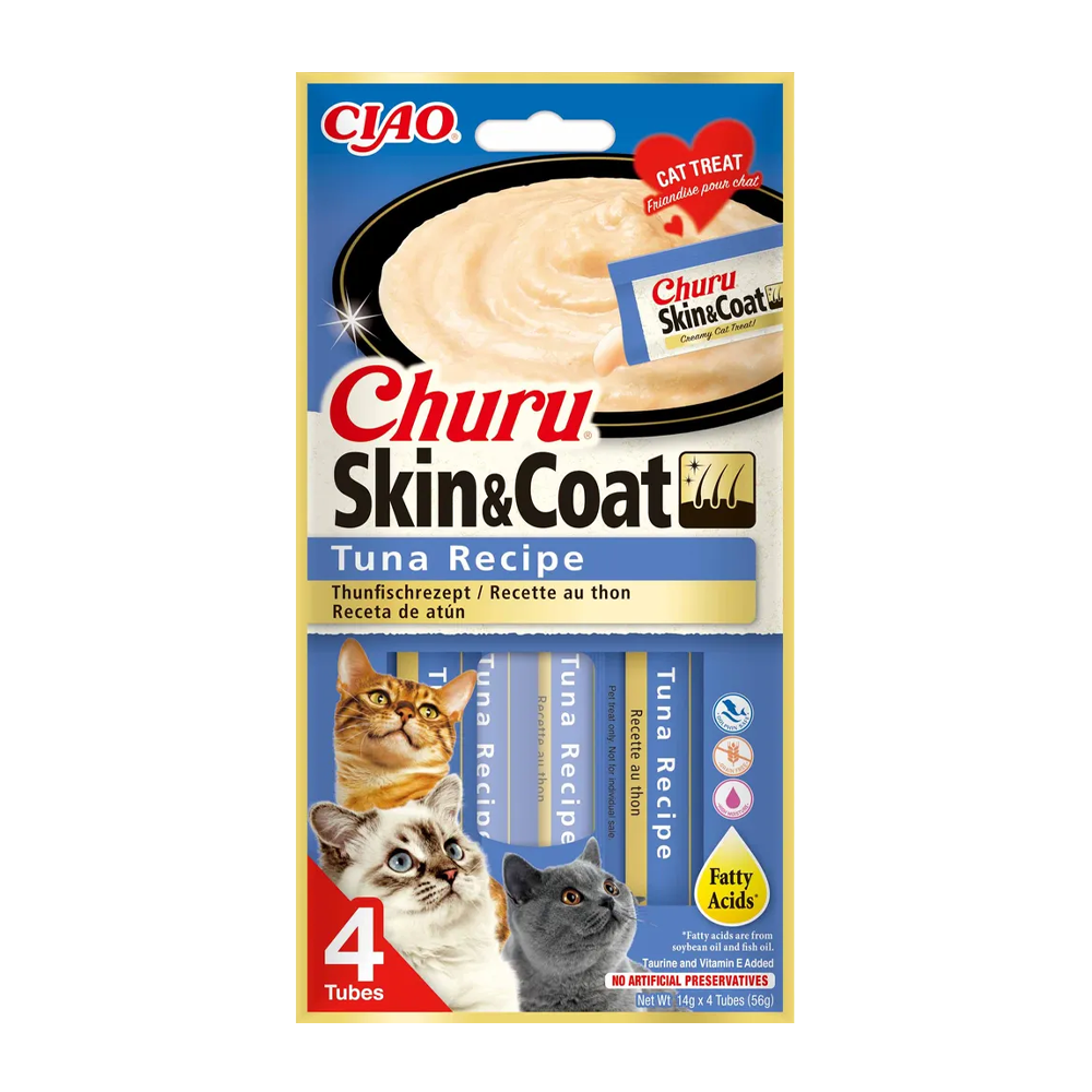 Churu Skin & Coat Tonfisk - 4 ST | Endast 49 kr! - Zoogiganten