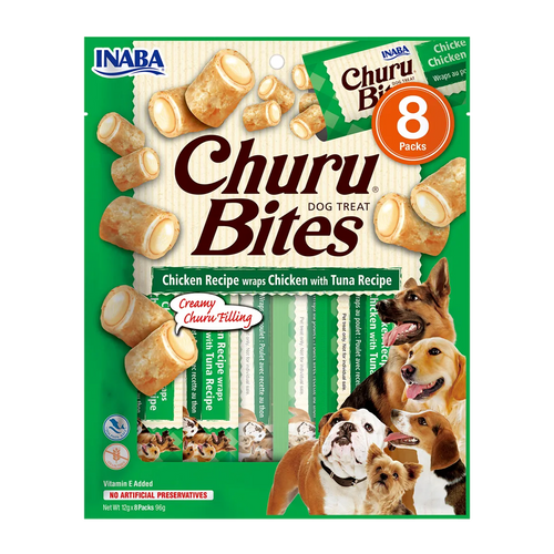 Churu Dog Bites Kyllingewraps med Tun - 8 stk.