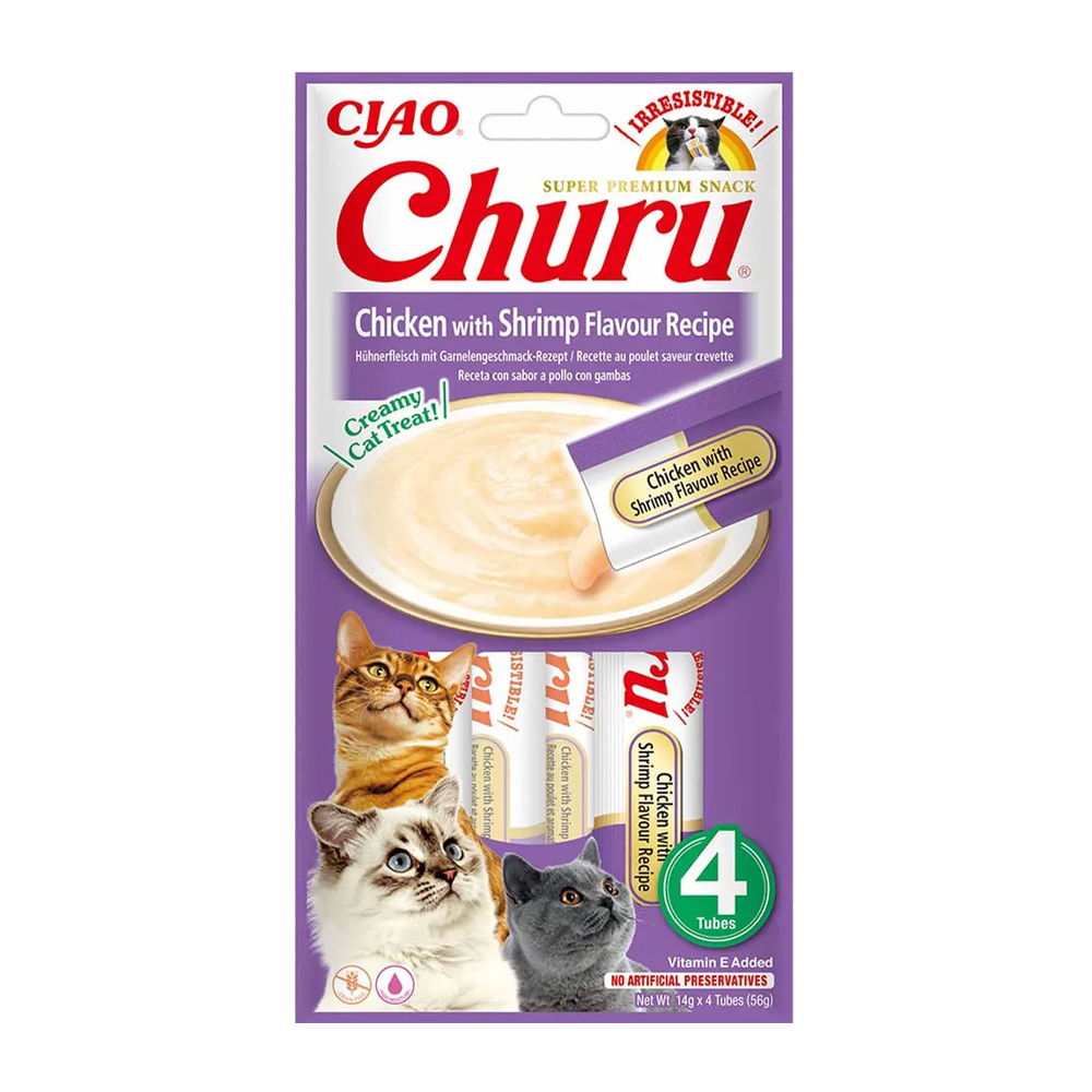Churu Cat Kyckling & Räkor - 4 ST | Endast 39 kr! - Zoogiganten