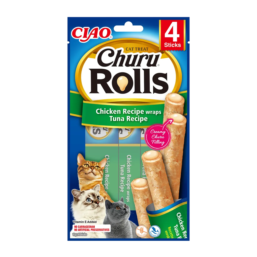 Churu Cat Rolls Kyckling & Tonfisk Wrap - 4 St | Endast 49 kr! - Zoogiganten