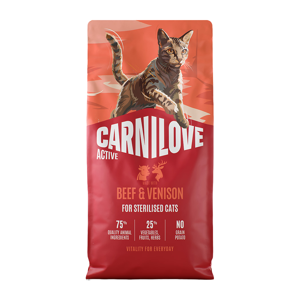 CL Active Cat Beef & Venison til steriliserede voksne katte af alle racer 2 kg