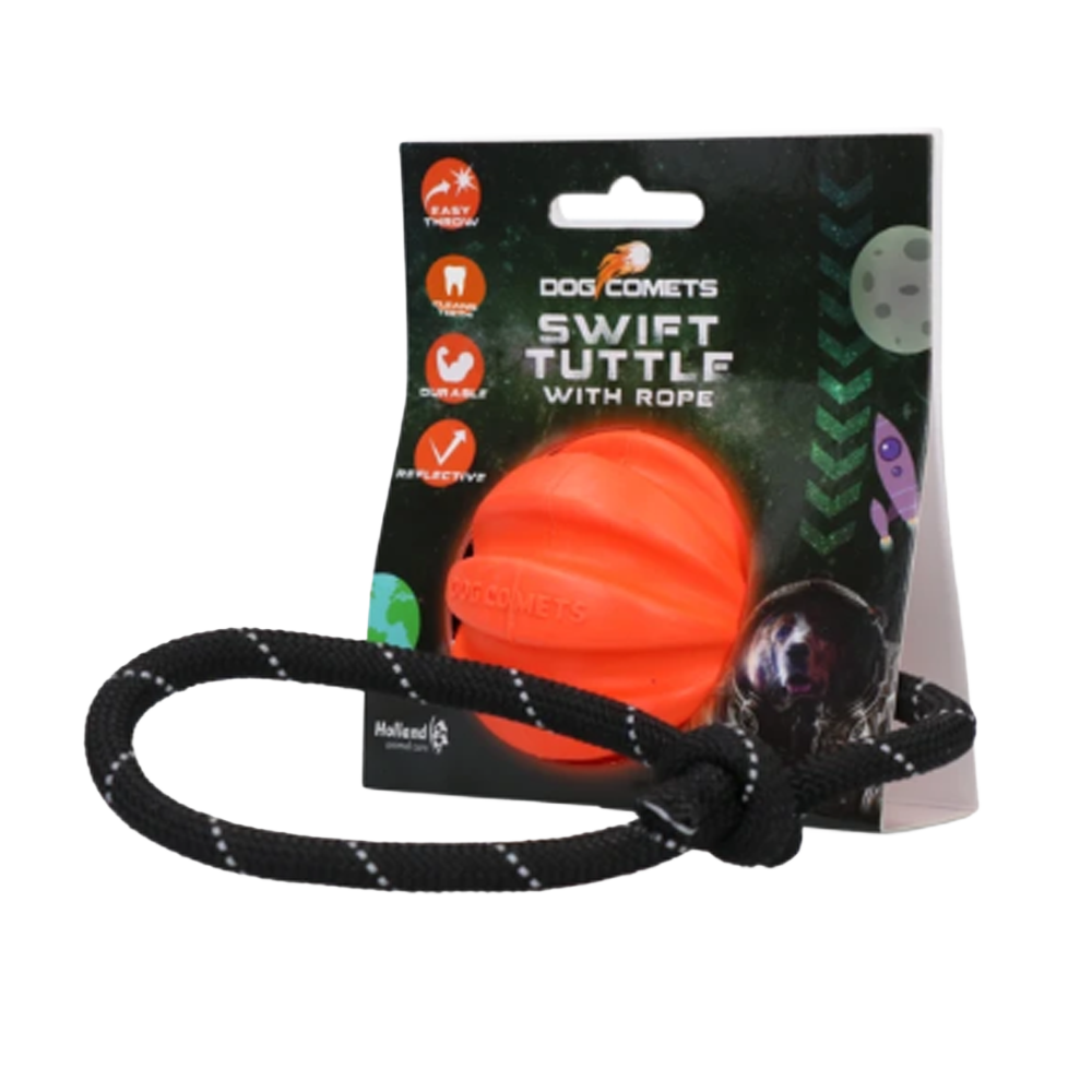 Hundekometbold Swift Tuttle med reb orange