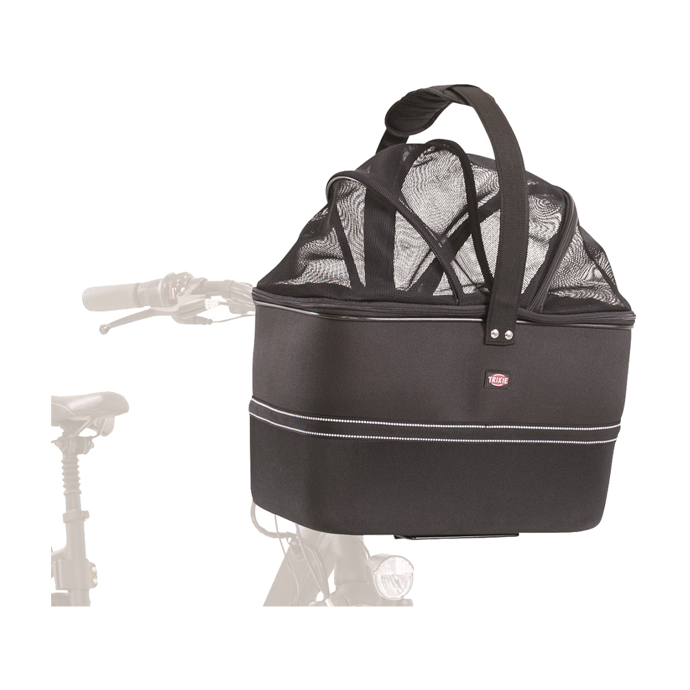 Cykelkurv foran med net - Sort