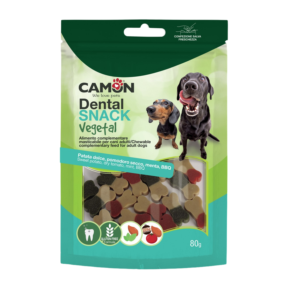 Veg. Dental Snacks - sød kartoffel/mynte/tomat/BBQ