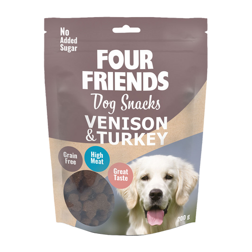 FourFriends Hundesnacks Vildt &amp; Kalkun - 200 G