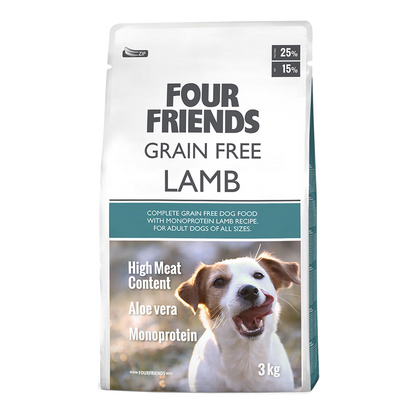Fourfriends Dog Grain Free Lamm - 3 KG | Endast 399 kr! - Zoogiganten
