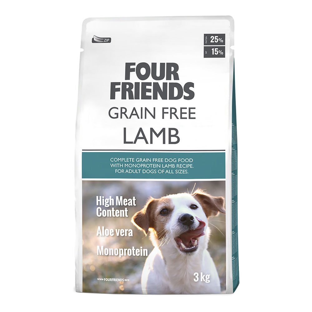 Fourfriends Dog Grain Free Lamm - 3 KG | Endast 399 kr! - Zoogiganten