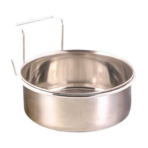 Foderkop i rustfrit stål med holder - 900 ml