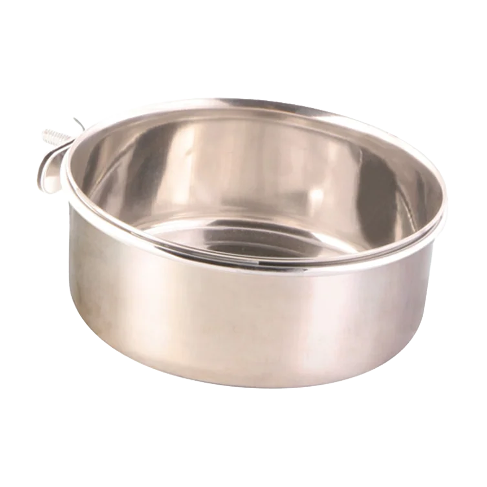 Foderkop i rustfrit stål med holder - 900 ml