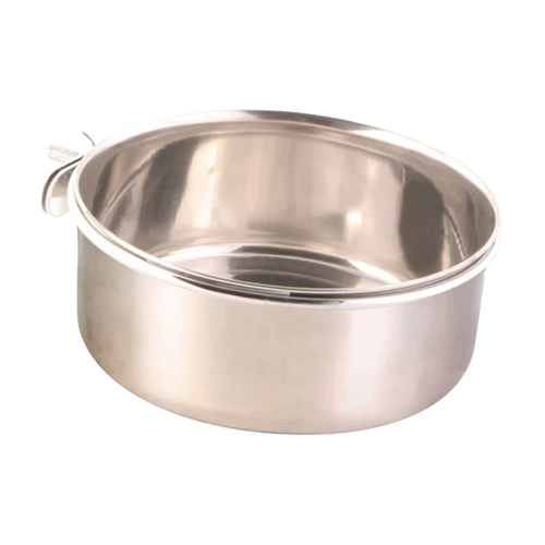 Foderkop i rustfrit stål med holder - 900 ml