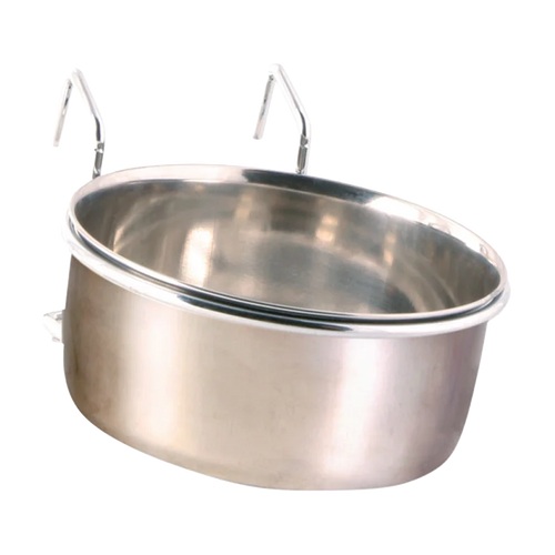 Foderkop i rustfrit stål med holder - 600 ml