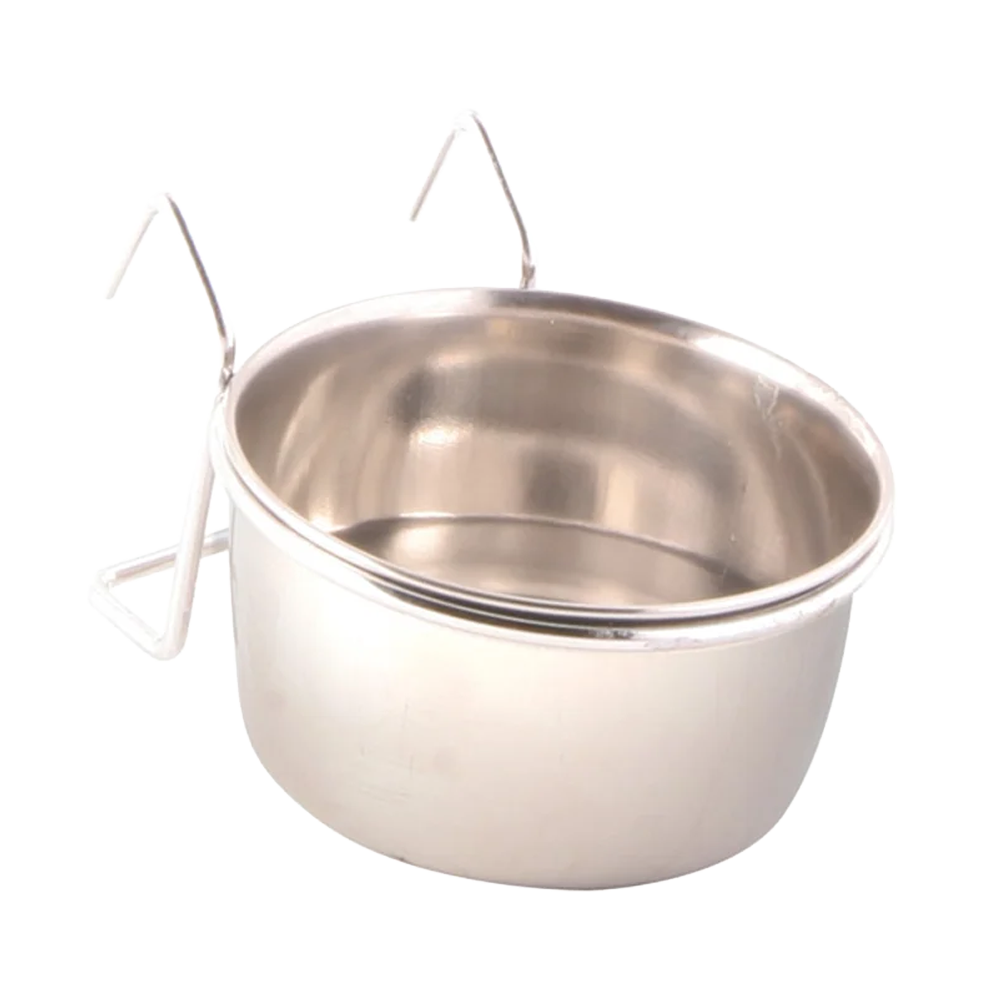 Foderkop i rustfrit stål med holder - 150 ml