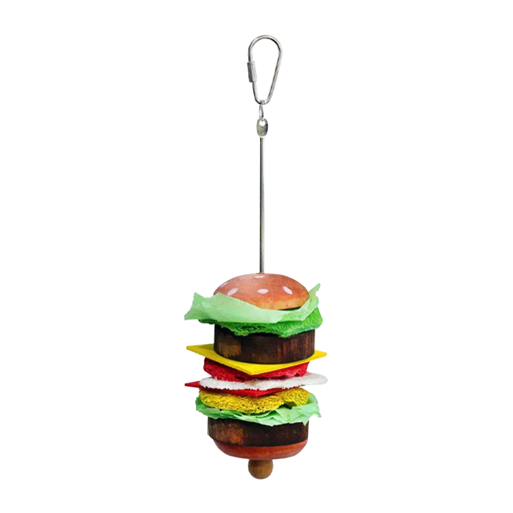 Gnaverlegetøj hængende hamburger - 25 CM